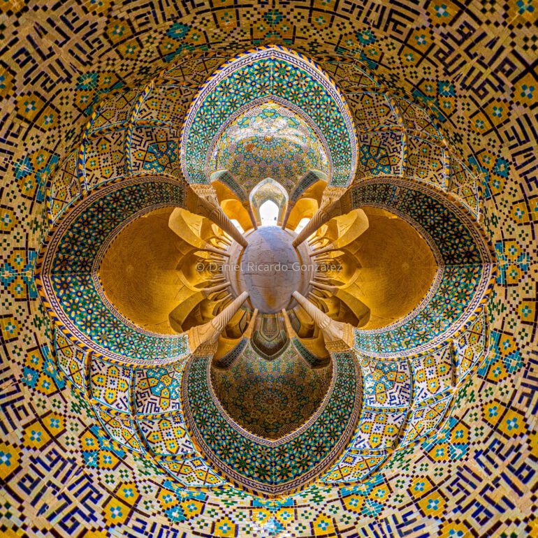 Gelbe Vakil Moschee Ornament Shiraz Orient Iran