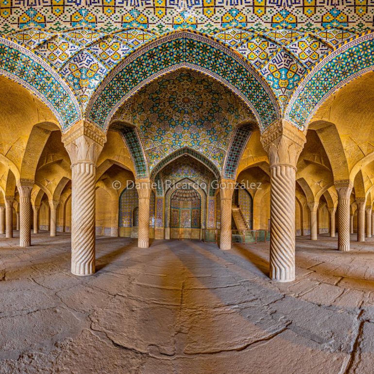 Gelbe Vakil Moschee Panorama Shiraz Orient Iran