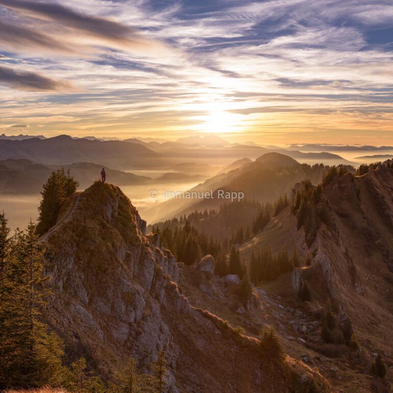 Siplinger Kopf Balderschwang Herbst Allgäu Alpen Bayern Nagelfluh.